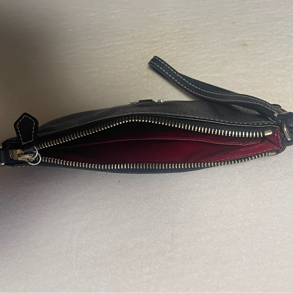 Black Leather Wristlet - Picture 4 of 4